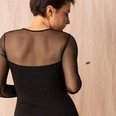 Body transparent à manches longues noir - Hanang